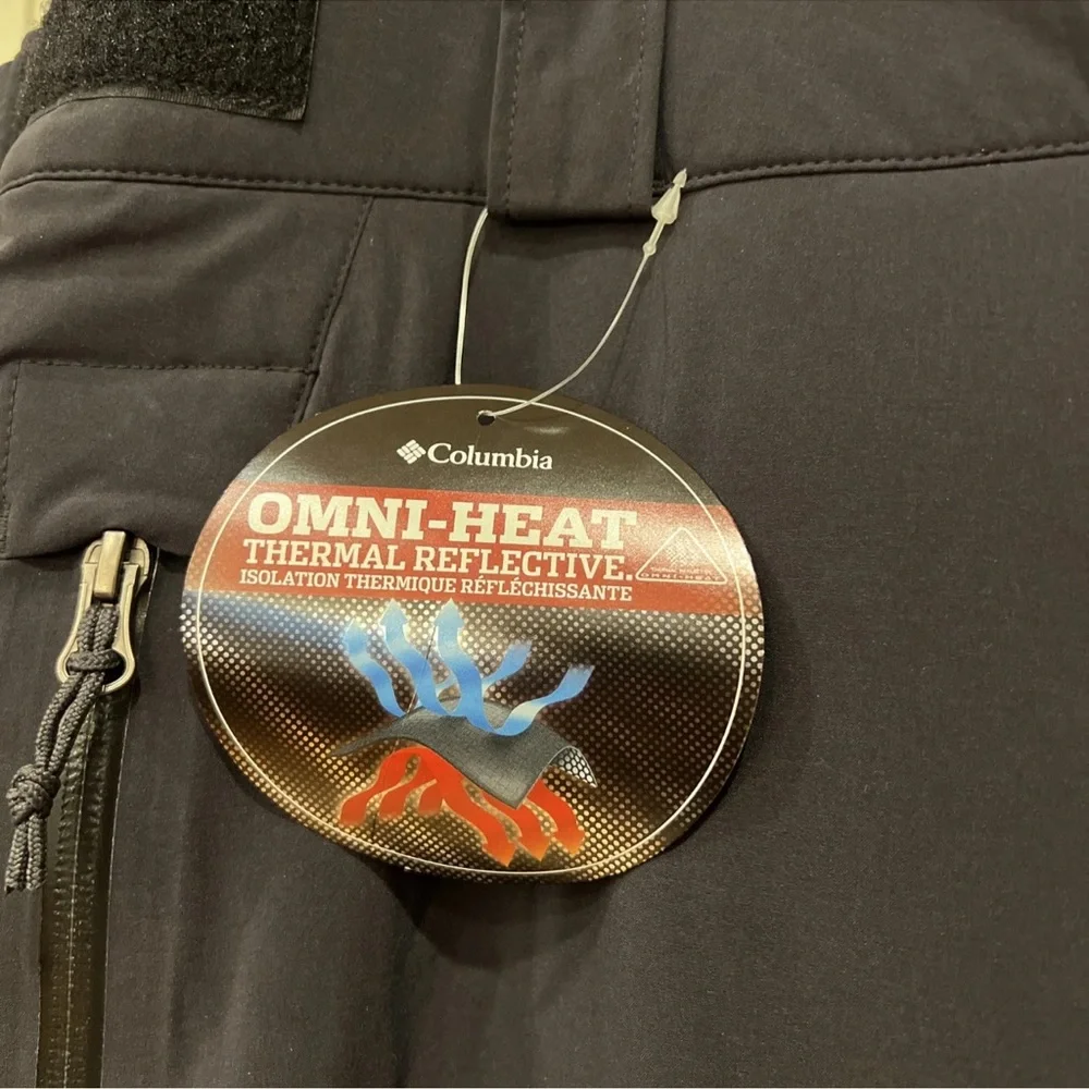 NWT COLUMBIA MENS TITANIUM WOODCUT PANT OMNI HEAT SKI PANTS Size XL REFLECTIVE